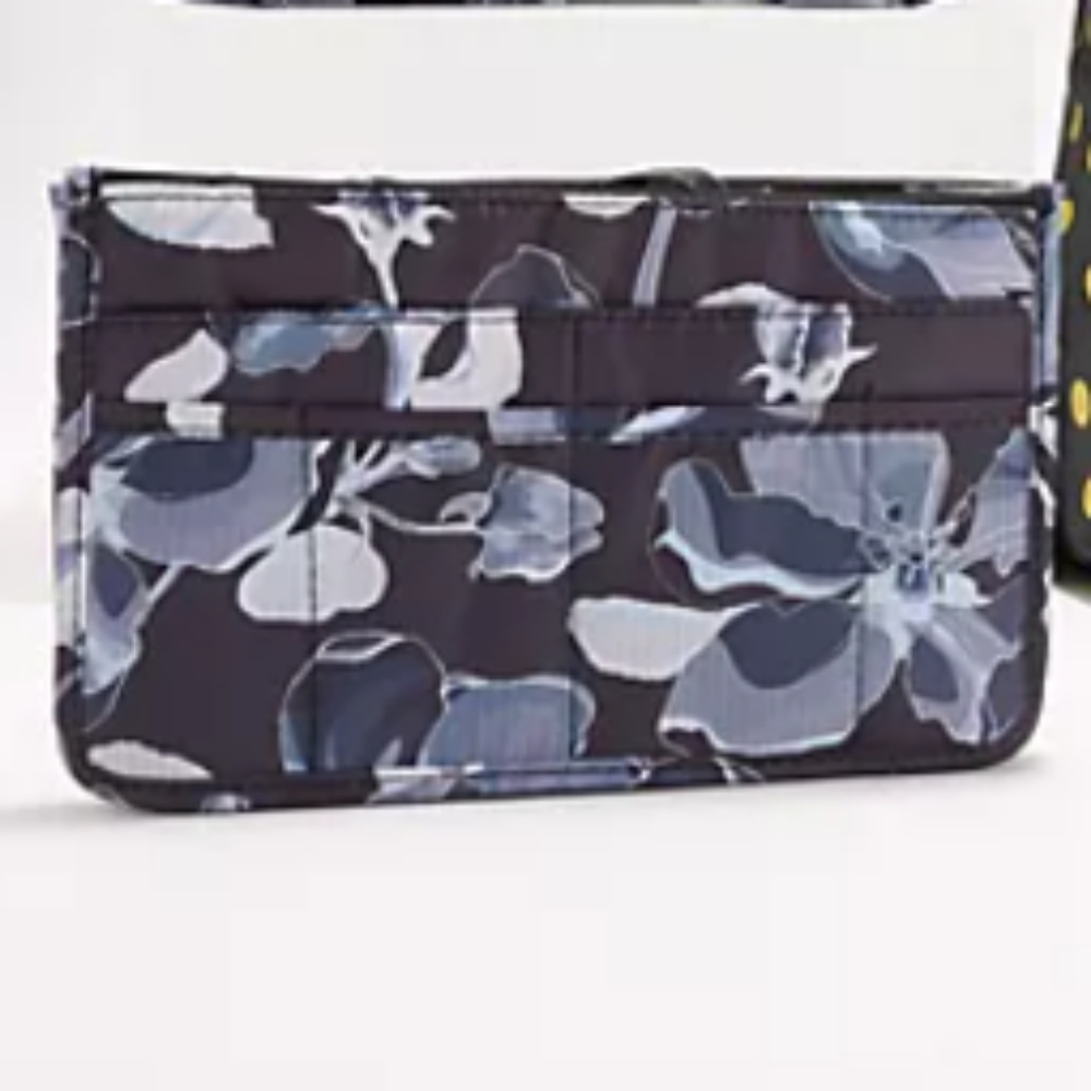 Purse Organizer Insert-Black Floral Print - Picture 13 of 14